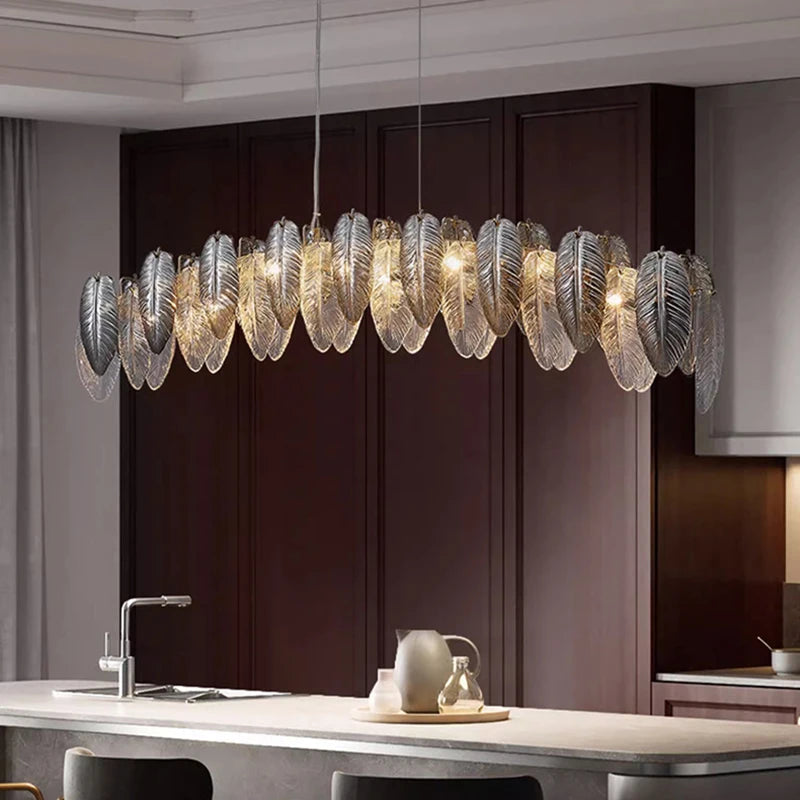 Lustre design arrondi à LED luxe - vue 3 sur 8