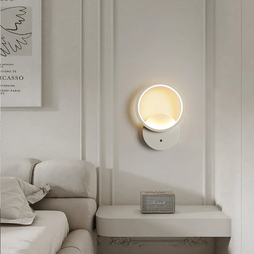 Modern minimalist decorative moon shadow wall light - vue 3 sur 14