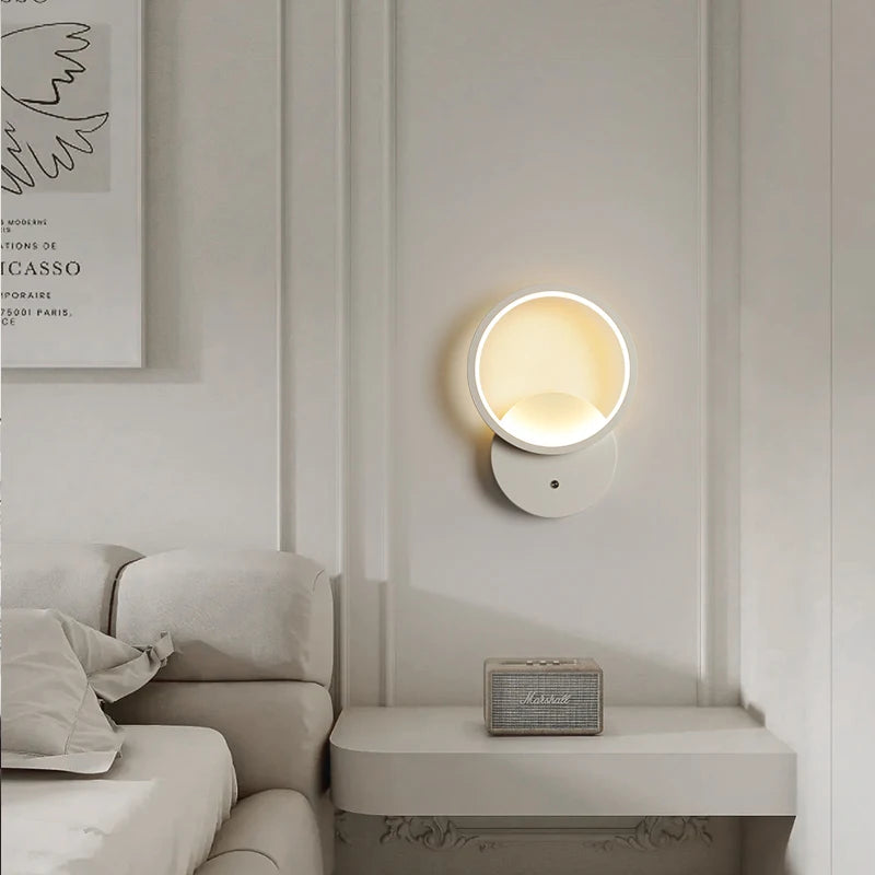 Modern minimalist decorative moon shadow wall light - vue 3 sur 14