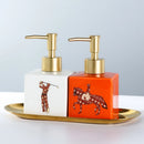 WHYOU Cermic Separate Shampoo Shower Gel Bottle, Liquid Soap Dispensers, Emulsion, Latex Hand Wish Bottles, Bathroom Accessories