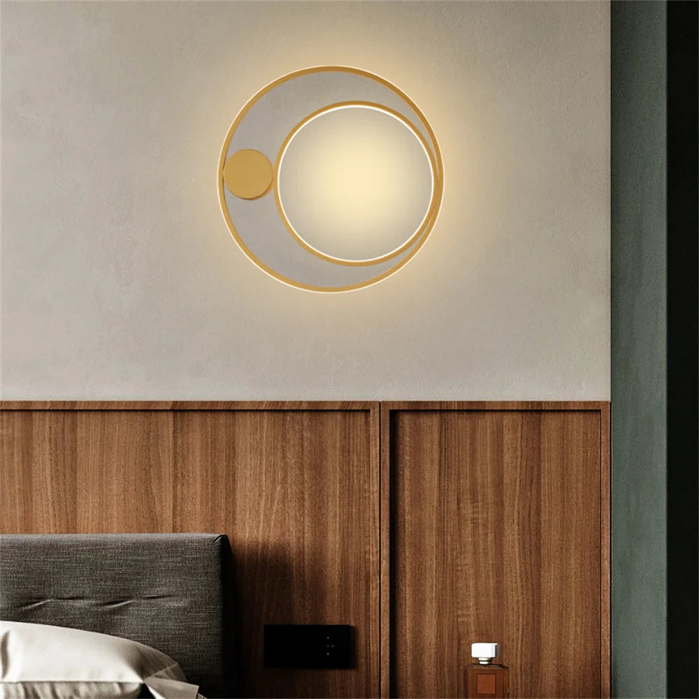 applique murale nordique moderne led en fer aluminium acrylique - vue 5 sur 12