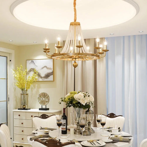 Nordic LED crystal chandelier for home decoration, bedroom and restaurant lighting, romantic and warm luxury crystal chandelier - vue 3 sur 10