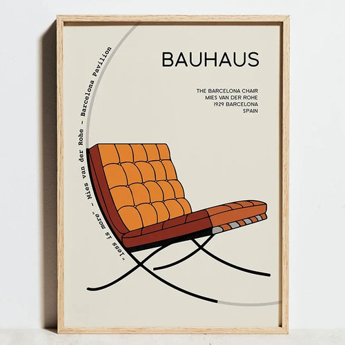 affiches géométriques bauhaus art mural abstrait minimaliste décoration moderne