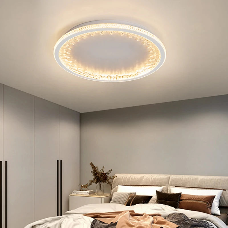 plafonnier moderne à leds avec télécommande design créatif intérieur - vue 6 sur 16