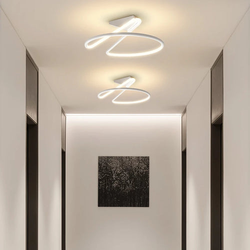 TONDI moderne minimaliste Led lustre pour couloir allée chambre salon plafonnier luminaires - vue 4 sur 12