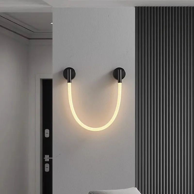 Applique murale moderne en Tube de néon LED tissé en Silicone - vue 4 sur 18