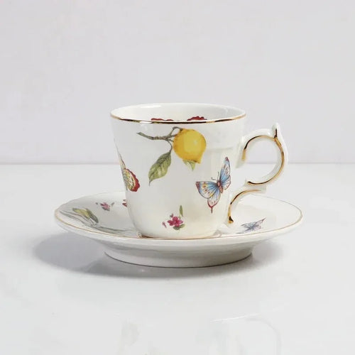 Assiette céramique style européen motif citron élégante