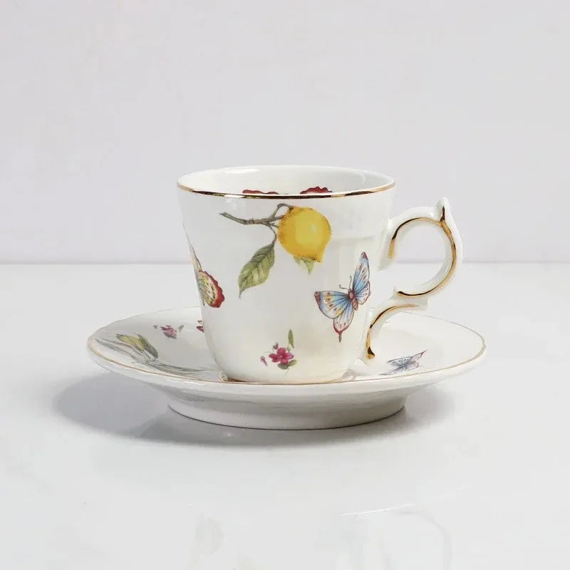 Assiette céramique style européen motif citron élégante