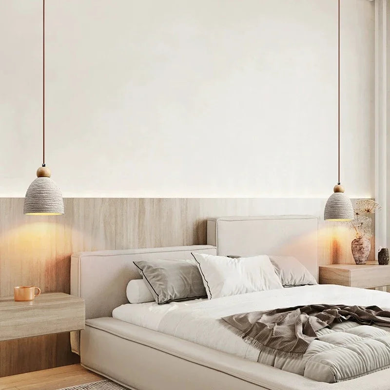 lustre wabi-sabi en ciment pour décoration intérieure et extérieure - vue 5 sur 15