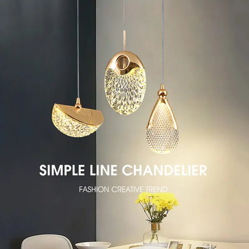 lampes suspendues led modernes pour intérieur maison décoration salon - vue 4 sur 11