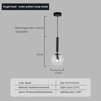 suspension moderne en verre pour décor intérieur élégant