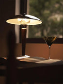 lampe de bureau style industriel en bois et fer