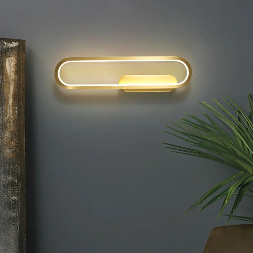 applique murale nordique moderne en cuivre pour intérieur lumineux