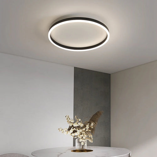 Modern minimalist ultra-thin round nordic ceiling lights - vue 4 sur 12