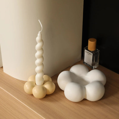 bougeoir en céramique spirale décoration nordique pour la maison - vue 4 sur 8