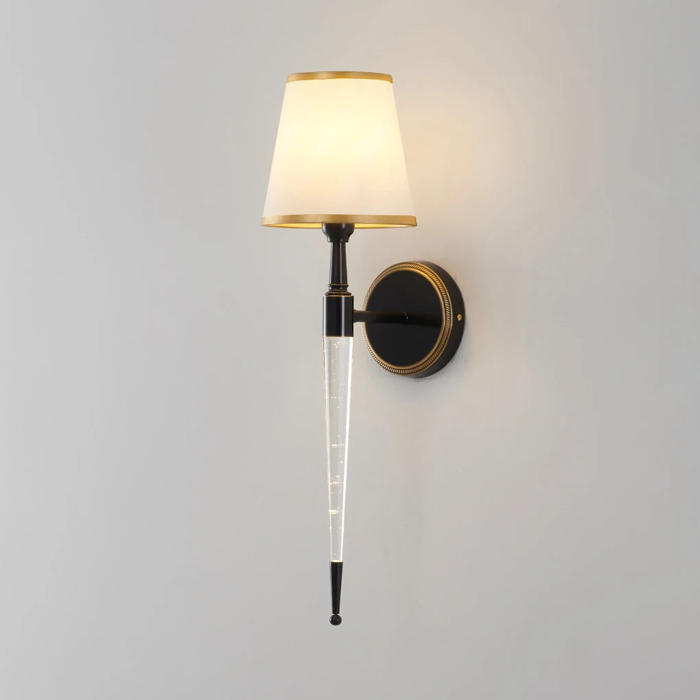 Applique américaine rétro lumière simple lampes en cristal lampe de chevet classique salon décor allée lumières TV fond applique murale - vue 6 sur 9