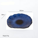 Assiette plate ceramique japonaise forme coquillage irreguliere