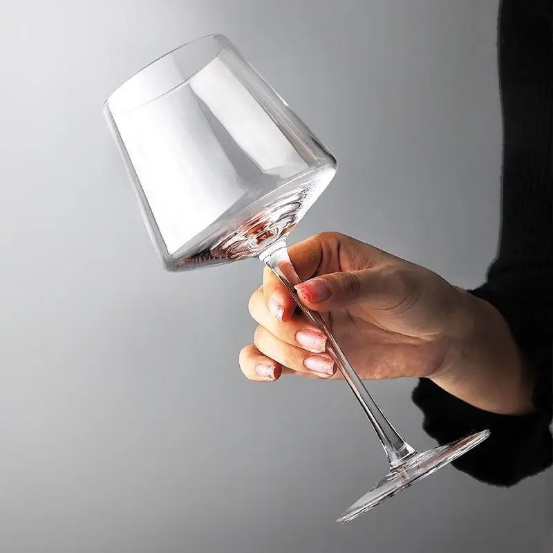 Verre a vin rouge cristal style nordique artisanal - vue 2 sur 8