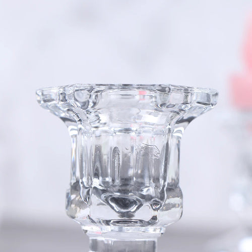 bougeoir en verre cristal pour mariage et décoration intérieure - vue 7 sur 9