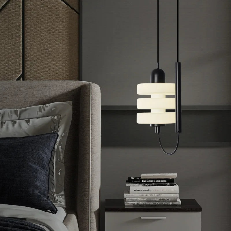 suspension design moderne led en verre câble réglable