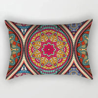 housse de coussin vintage à motif mandala pour canapé ou lit