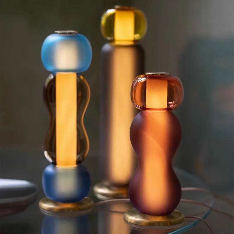Suspension LED en verre teinté bar - vue 4 sur 21
