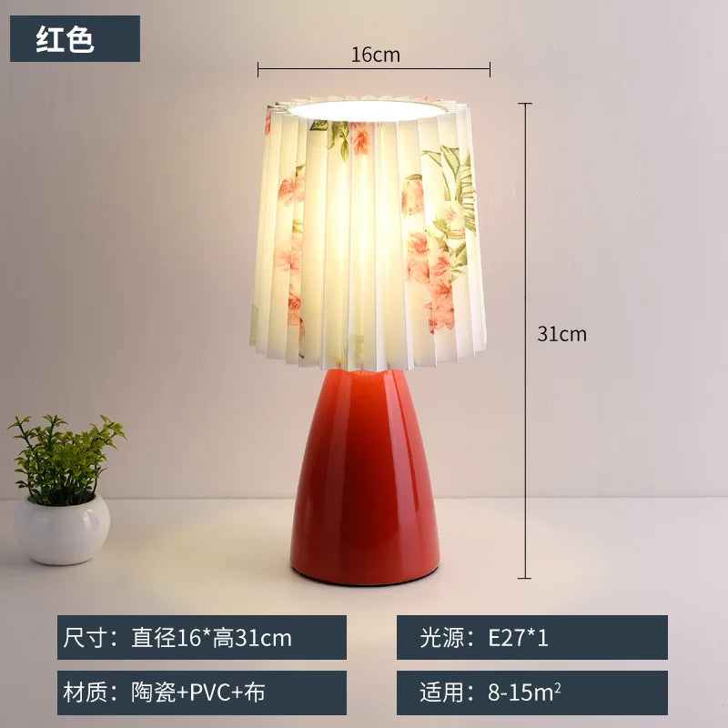 Lampe bureau rétro net rouge veilleuse chaleur - vue 12 sur 13