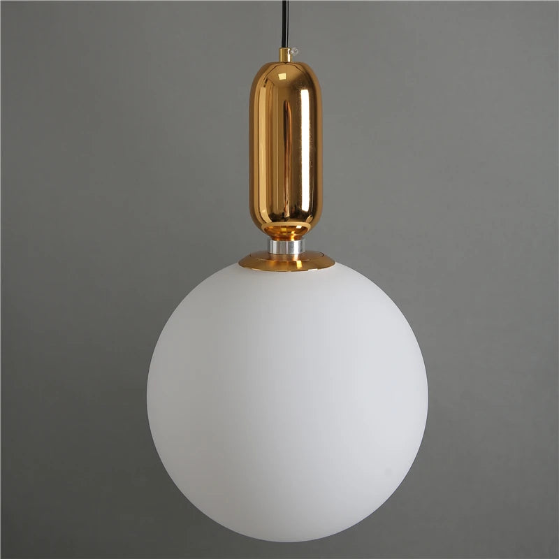 boule de verre moderne suspension lumières led éclairage intérieur décoratif - vue 6 sur 22