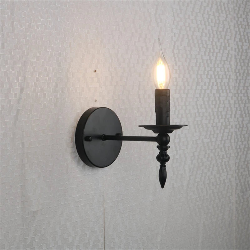 applique murale vintage en fer à led pour intérieur rétro - vue 4 sur 9