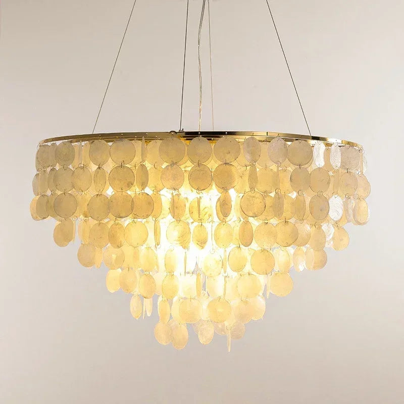 lustre moderne en coquillage design créatif pour intérieur élégant - vue 7 sur 12