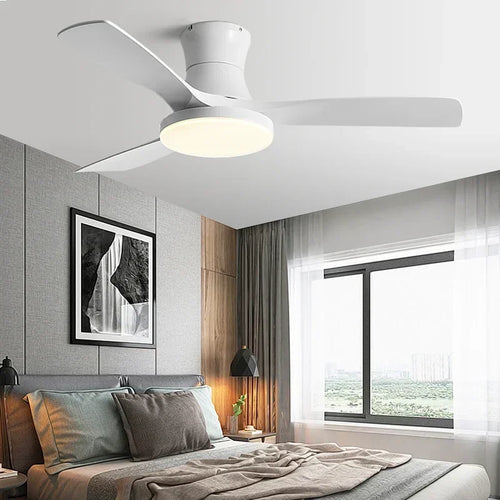 ventilateur de plafond américain léger avec lumière et contrôle électrique - vue 4 sur 12
