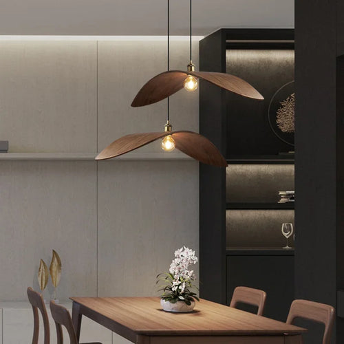 Wabi-sabi plafonnier japon bois Led plafond Lustre salon salon de thé suspension lumières décorations pour la maison cuisine Lustre - vue 5 sur 11