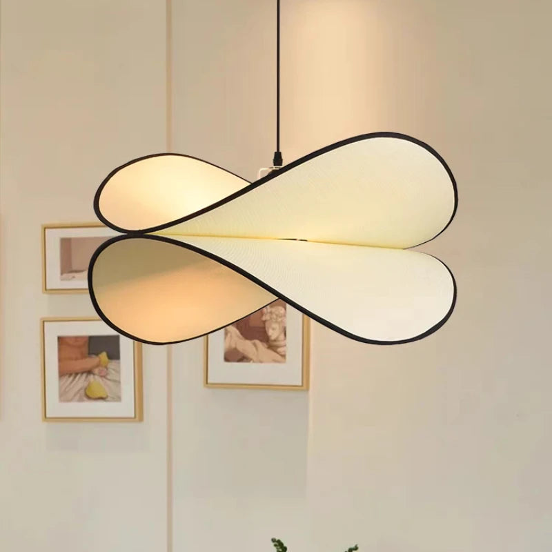 lustre rétro en tissu wabi-sabi pour décoration intérieure - vue 4 sur 9