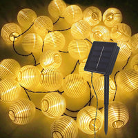 guirlande lumineuse solaire led pour décorations d'extérieur festive