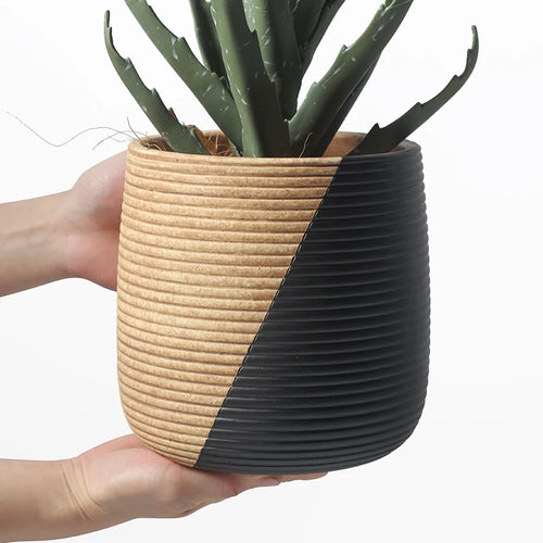 Concrete Silicone molds Cement Flowerpot Silicone Mold Succulent Pots Simple line Design garden flowerpot  silicon mold - vue 2 sur 10