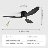 plafonnier ventilateur lumineux avec télécommande design nordique