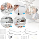 32W Led Ceiling Lamp, Metal Curved Ceiling Lamp Cold White 4 Cross Flamig Acrylic Ceiling Lighting Interior Bedroom Kitchen