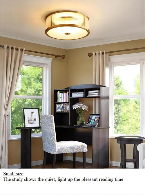 plafonnier led en cuivre et cristal luminaire créatif décoratif intérieur