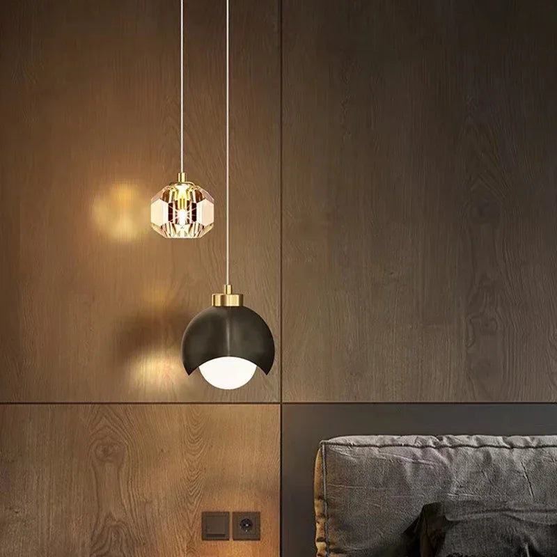 Modern crystal pendant light nordic luxury minimalist style - vue 3 sur 8