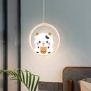 suspension mignonne vache ours rose pour chambre enfant
