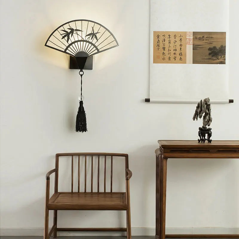 applique murale style chinois en fer art pour hôtel - vue 6 sur 7