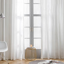 Voilage tulle froissé léger pour salon et chambre