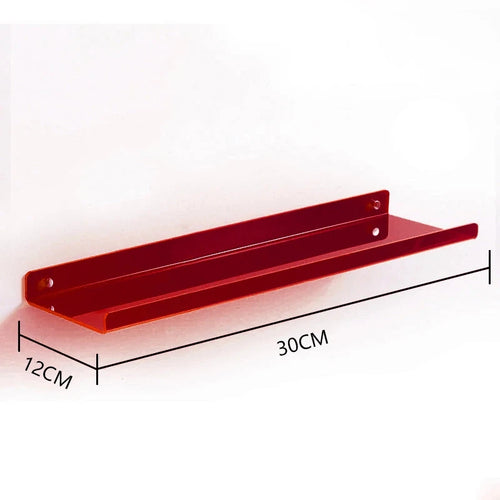 Acrylic Shelf for Wall Storage,Floating Bookshelves,Display Shelf Organizer for Bathroom,Bedroom,Living Room,Kitchen,Room Decor - vue 47 sur 47