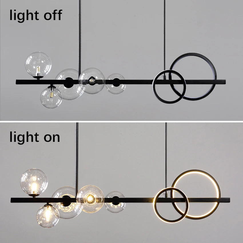 lustre moderne en verre design lumineux pour intérieur - vue 4 sur 14
