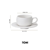 Mug ceramique style pierre volcanique avec soucoupe