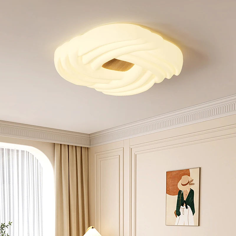 plafonnier intérieur led moderne style crème pour chambre enfant - vue 6 sur 8