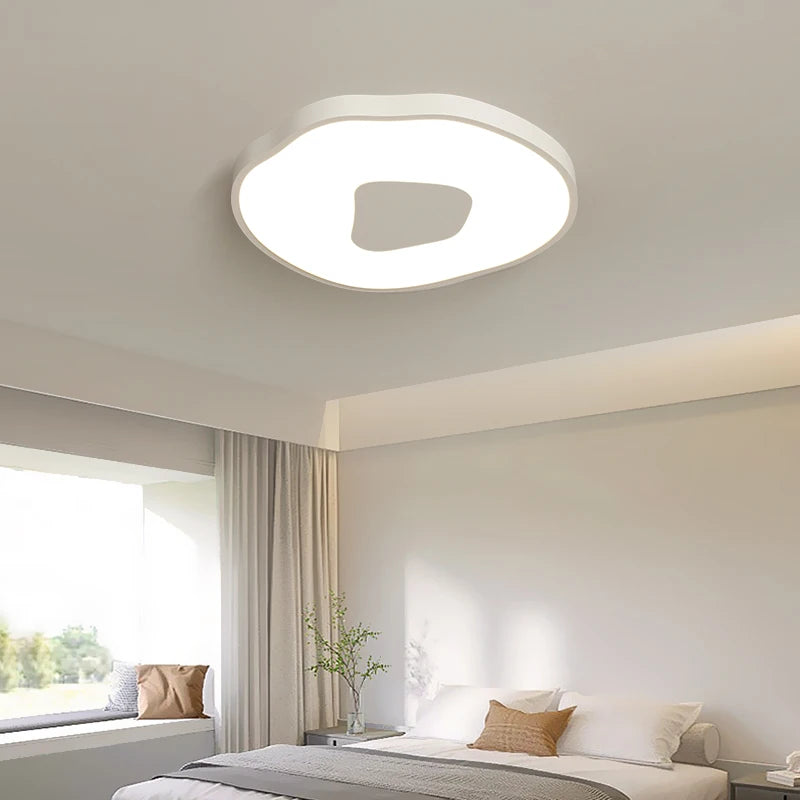 lustre led minimaliste cercle pour éclairage intérieur qiyimei - vue 6 sur 8