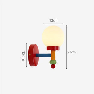 Retro building block wall light for children