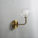 applique murale rétro nordique boule verre courbée métal