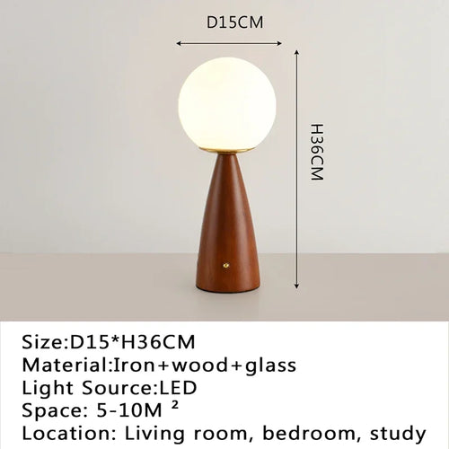 Modern desk lamp, retro creative living room, study room, villa, hotel bedroom, interior decoration, glossy LED bedside lamp - vue 19 sur 21